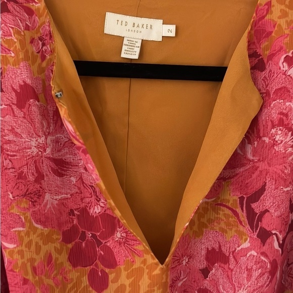 TED BAKER Floral Print Mini Dress US Size 6 - Picture 6 of 14
